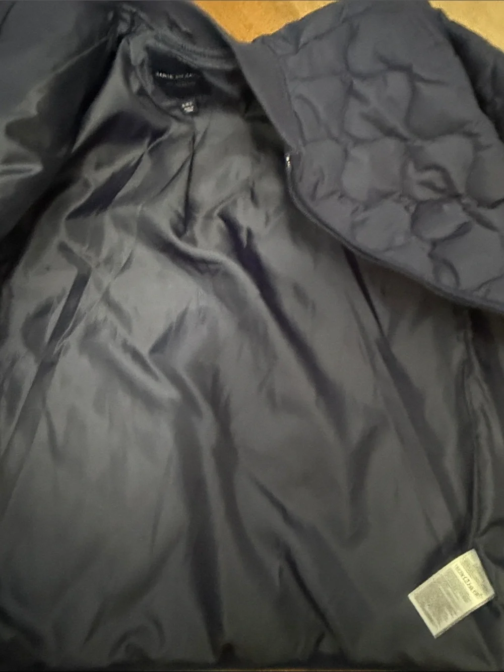 Janie and Jack Navy Quilted Bomber Jacket Kids Size 10-12 NWOT